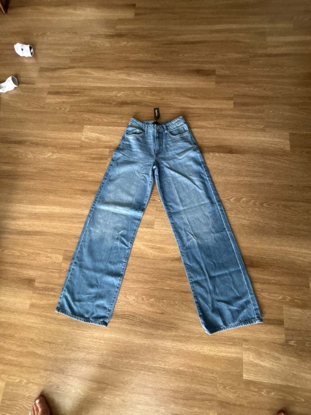 Boohoo Tall Basics High Waist Wide Leg Boyfriend Jeans